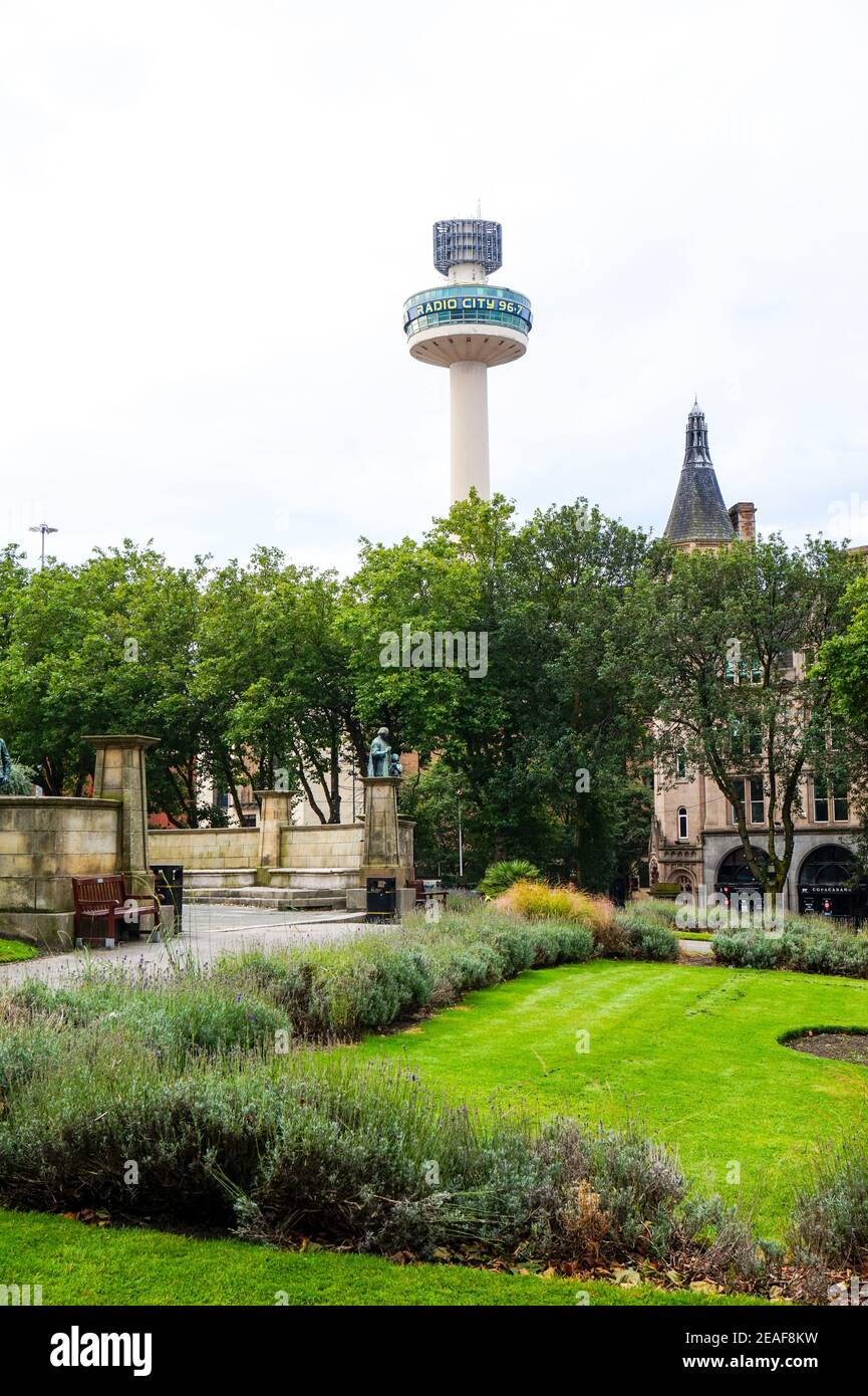 Radio City Building, St John's Garden St George's Hall, Liverpool Park, England, Großbritannien Stockfoto