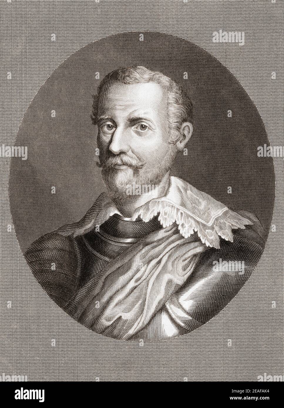 Francisco Verdugo, 1537 - 1595. Spanischer Militärkommandant während der Niederländischen Revolte. Nach einer Arbeit von Jan Reckleben. Stockfoto