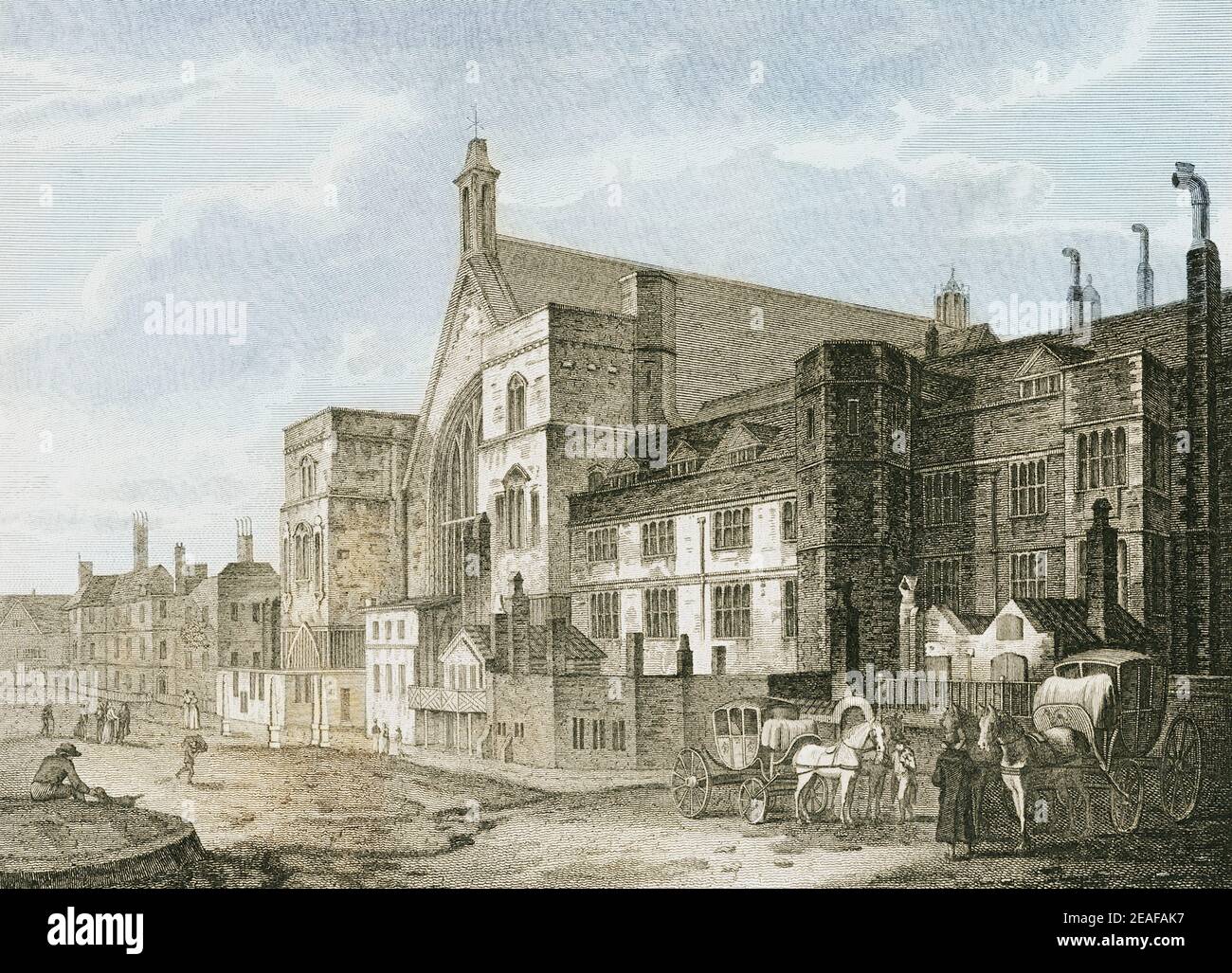 Westminster Hall, London, England. Nach einem Druck vom April 1795. Stockfoto