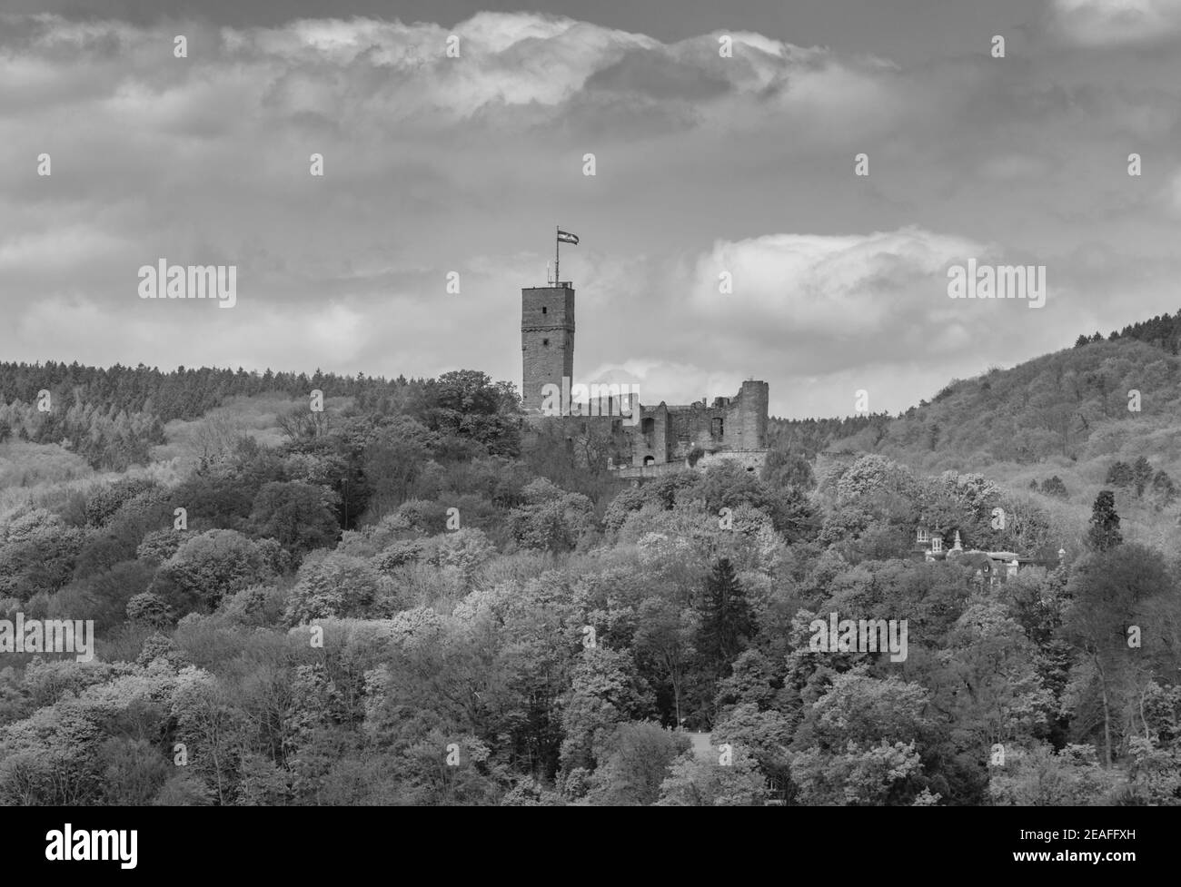 Blick auf die Burgruine Königstein Taunus, Deutschland Stockfoto
