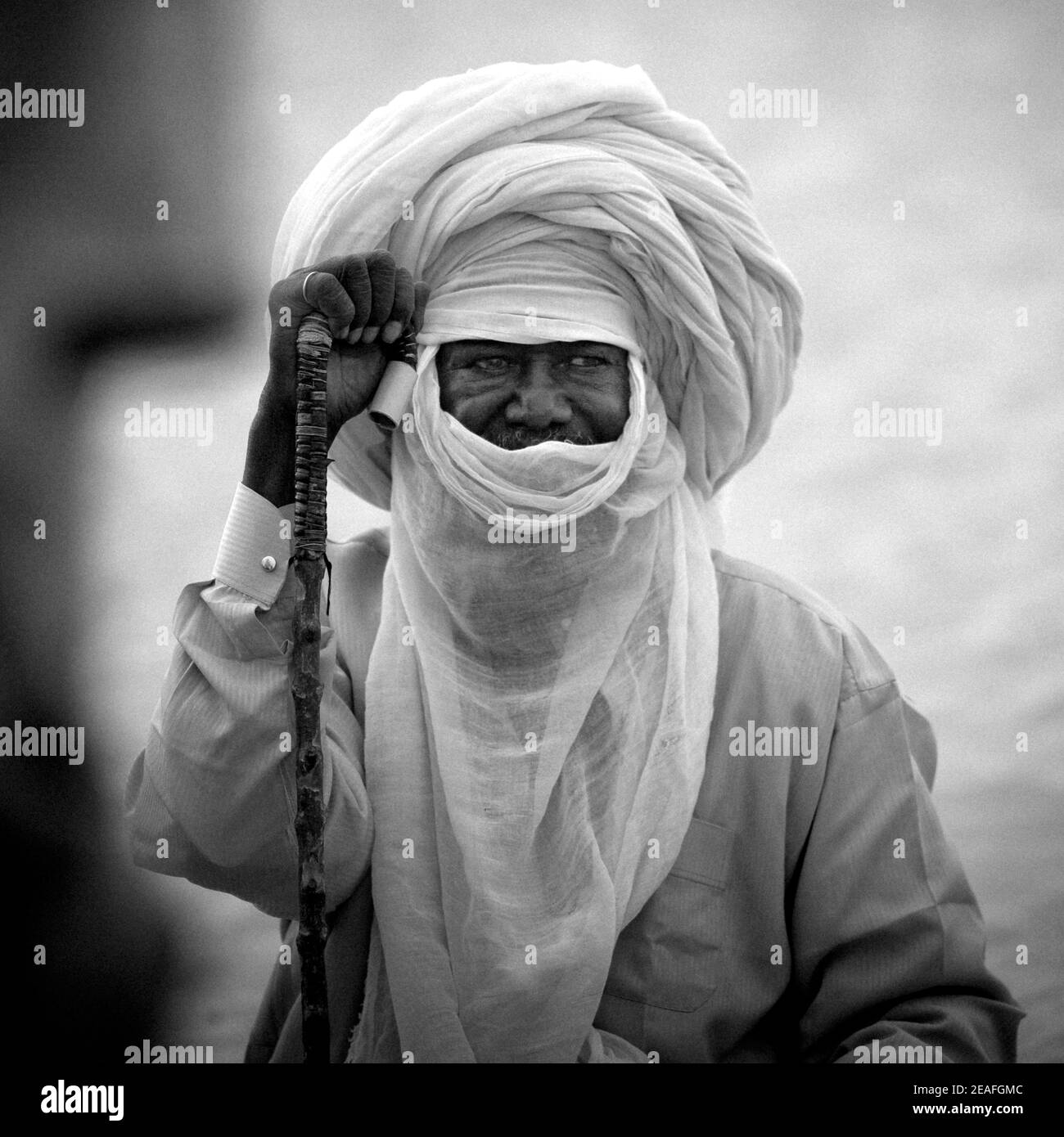 Porträt eines tuareg-Mannes, Tripolitanien, Ghadames, Libyen Stockfoto