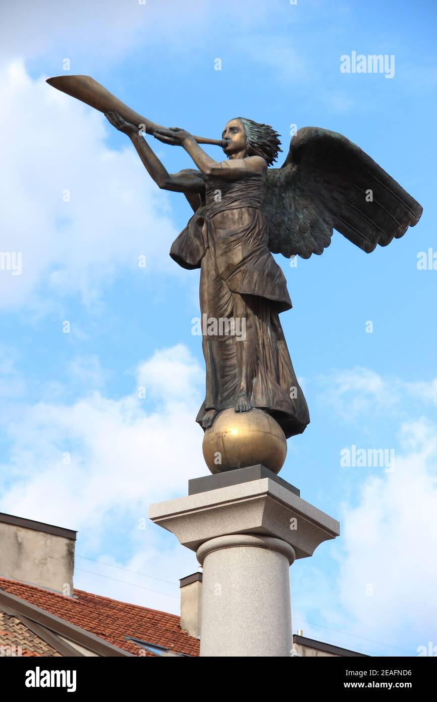 Der Engel von Uzupis in Vilnius, Litauen Stockfoto