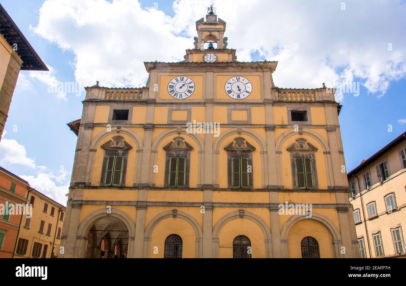 Schöne Aussicht auf die Giudice di Pace von Citta di Castello, Toskana, Italien Stockfoto