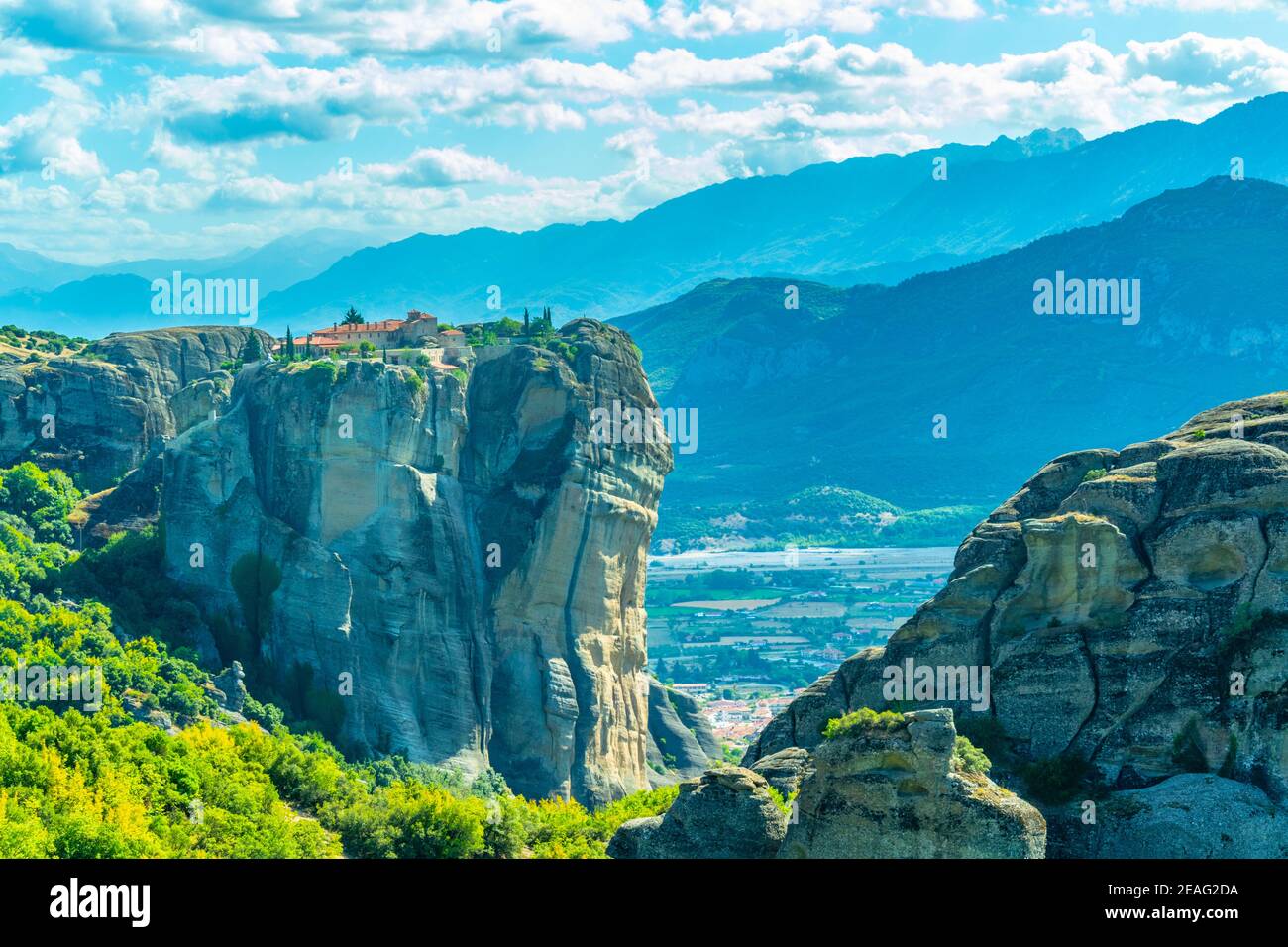 Kloster der heiligen dreifaltigkeit von Meteora, Griechenland Stockfoto