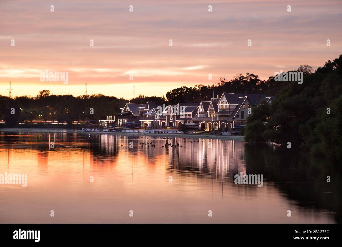 Boathouse Row Stockfoto