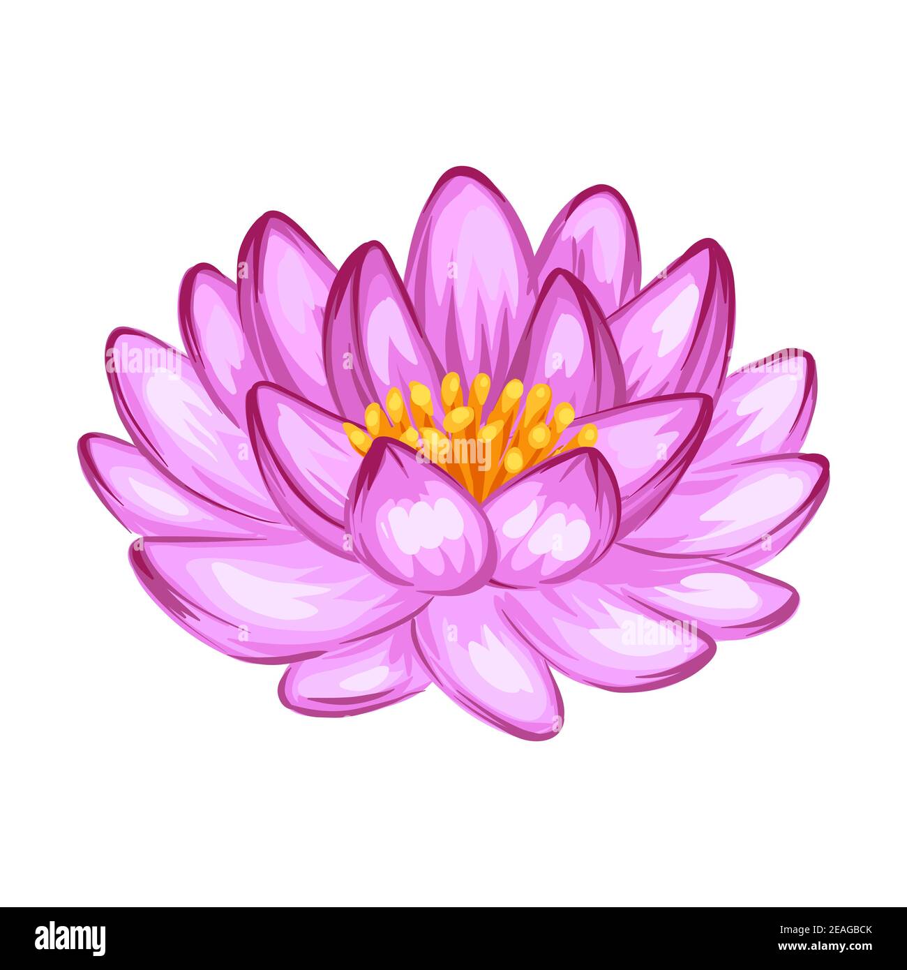 Illustration der Lotusblume. Stock Vektor