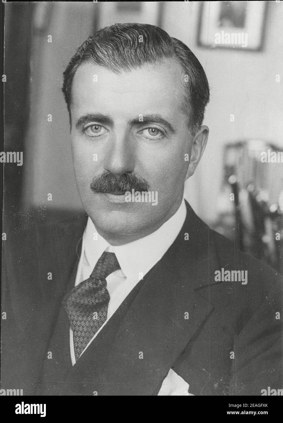 Edward Montagu Cavendish Stanley, Lord Stanley, (1894 – 1938) britischer konservativer Politiker. Staatssekretär für Dominion-Angelegenheiten im Jahr 1938 Stockfoto