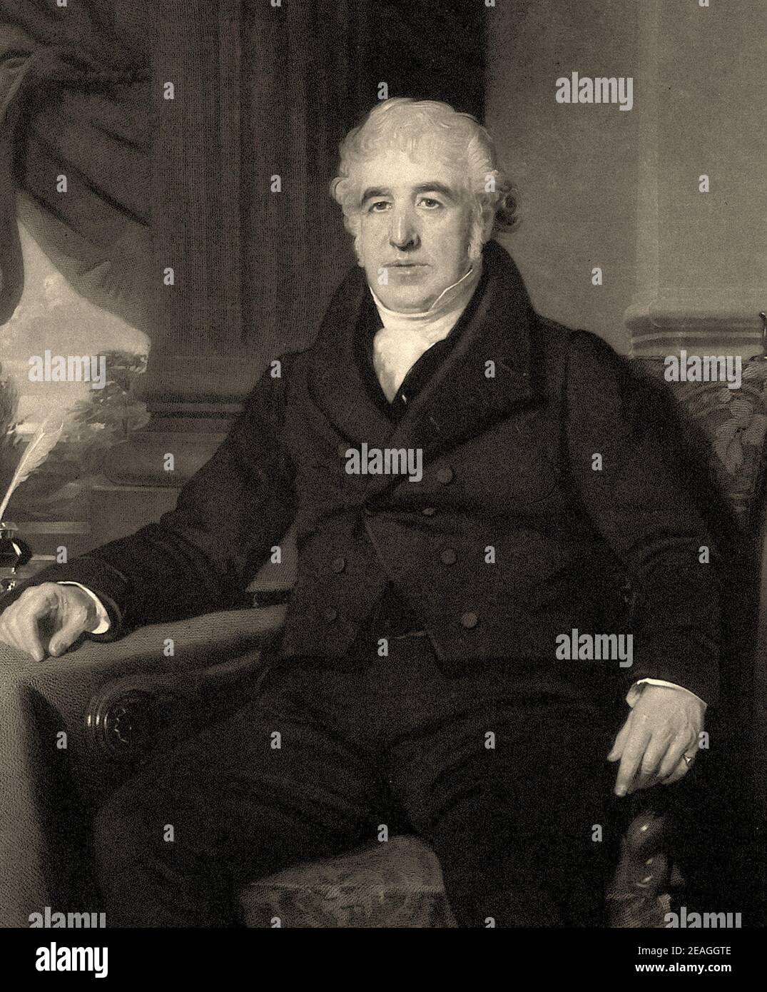 Charles Macintosh (1766 – 1843) Schottischer Chemiker und Erfinder des wasserdichten Gewebes. Der Mackintosh Regenmantel ist nach ihm benannt. Stockfoto