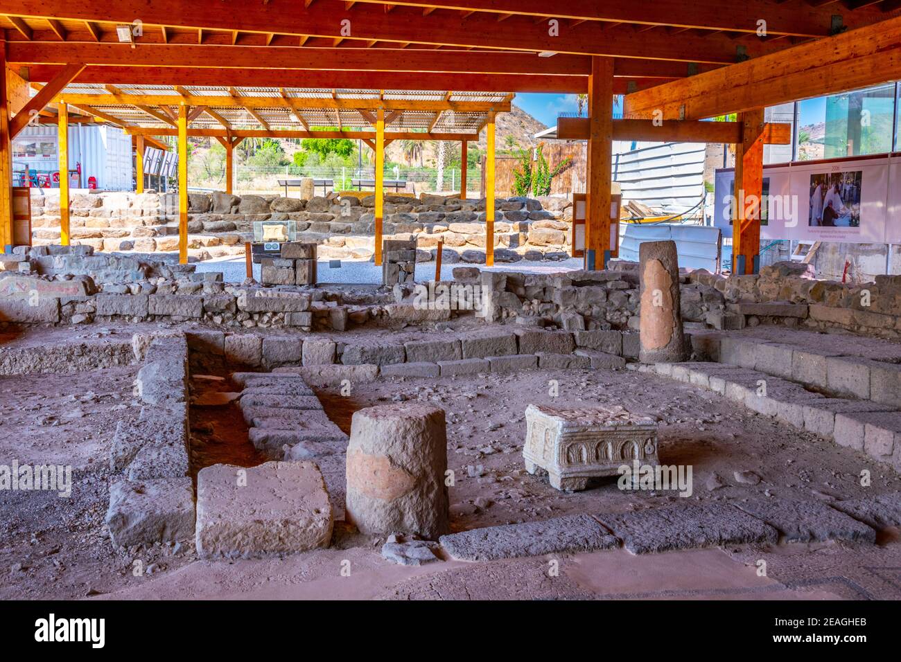 Ruinen von Magdala in der Nähe des Sees von galiläa in Israel Stockfoto