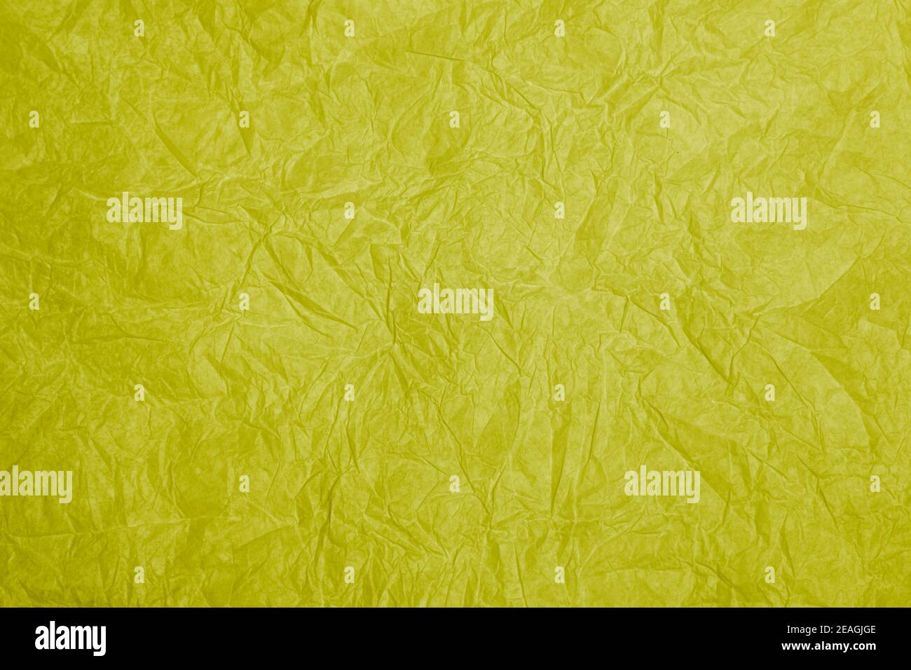 Alte zerknitterte gelbe Papier Hintergrund Textur Stockfoto