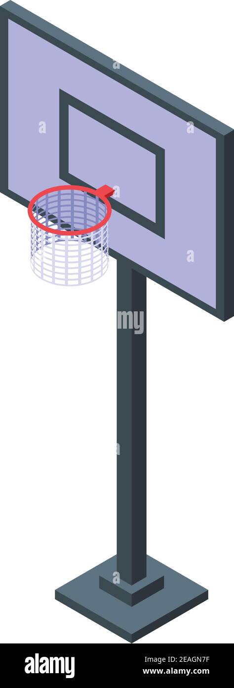 Basketballbrett-Symbol. Isometrisches Basketball Board Vektor-Symbol für Web-Design isoliert auf weißem Hintergrund Stock Vektor