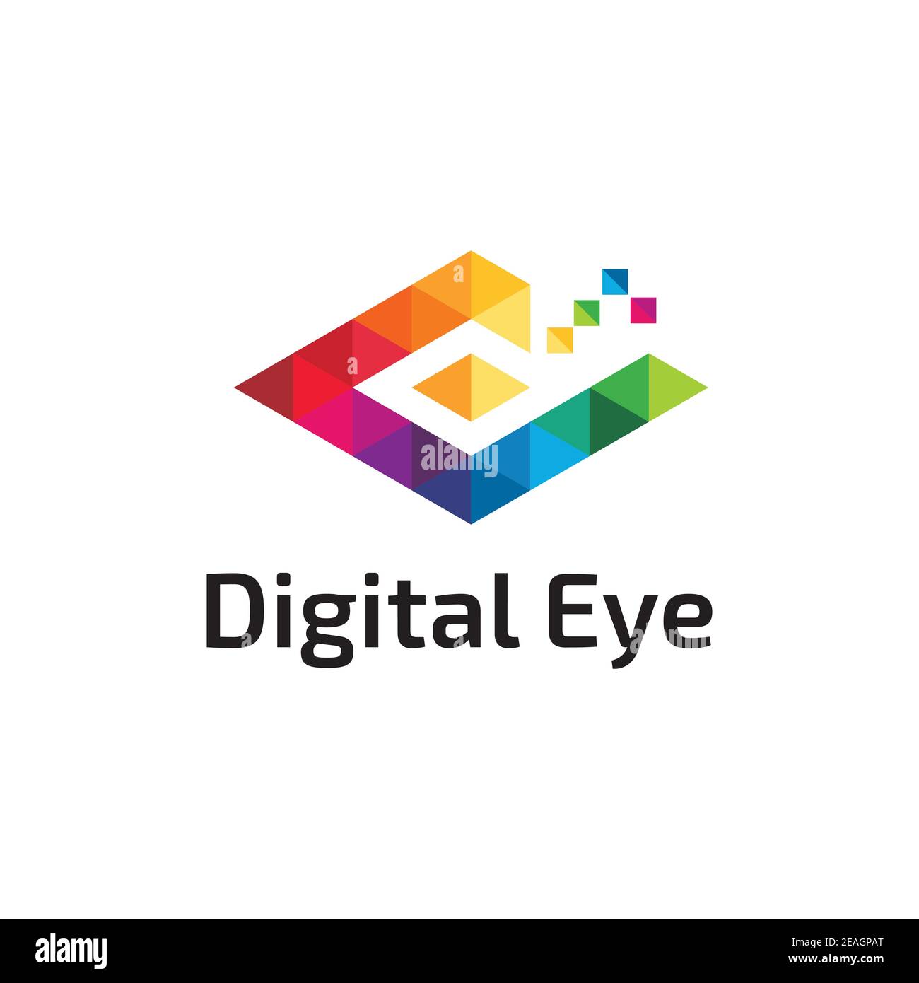 Digital Eye Logo Design Vektor Vorlage Stock Vektor