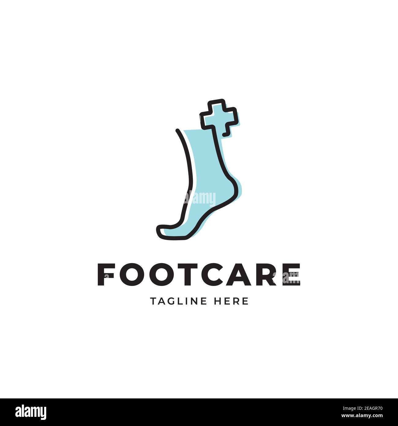 Fußpflege Logo Design Vektor-Vorlage Stock Vektor