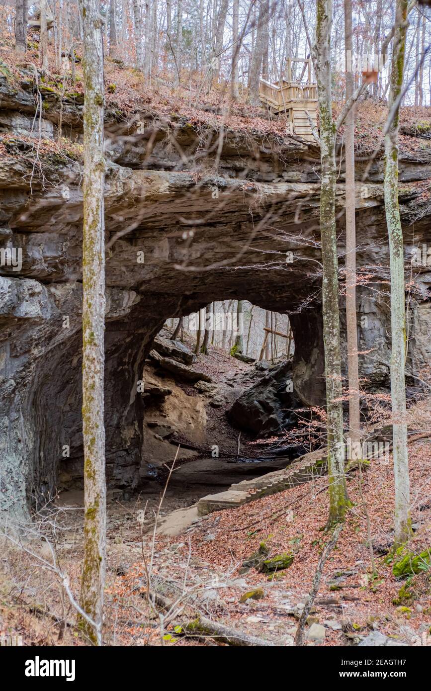Smoky Bridge im Carter Caves State Park in Kentucky Stockfoto