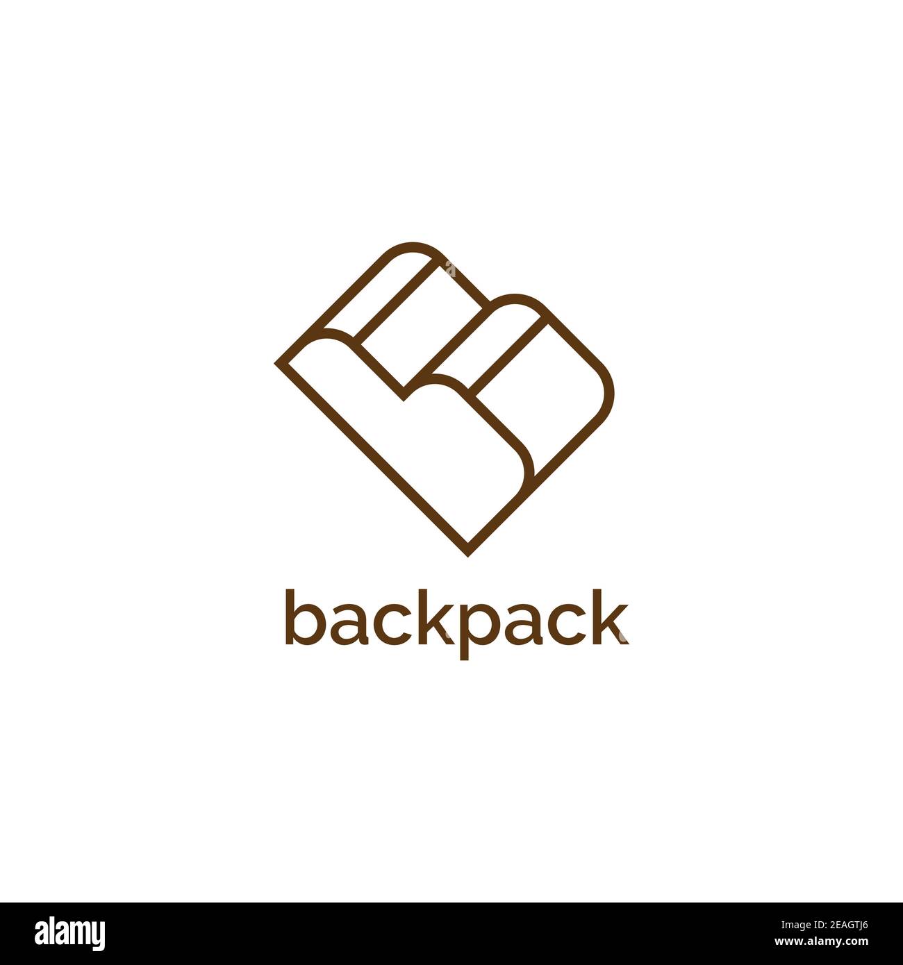 Buchstabe B für Rucksack Symbol Logo Design Vektor Vorlage Stock Vektor