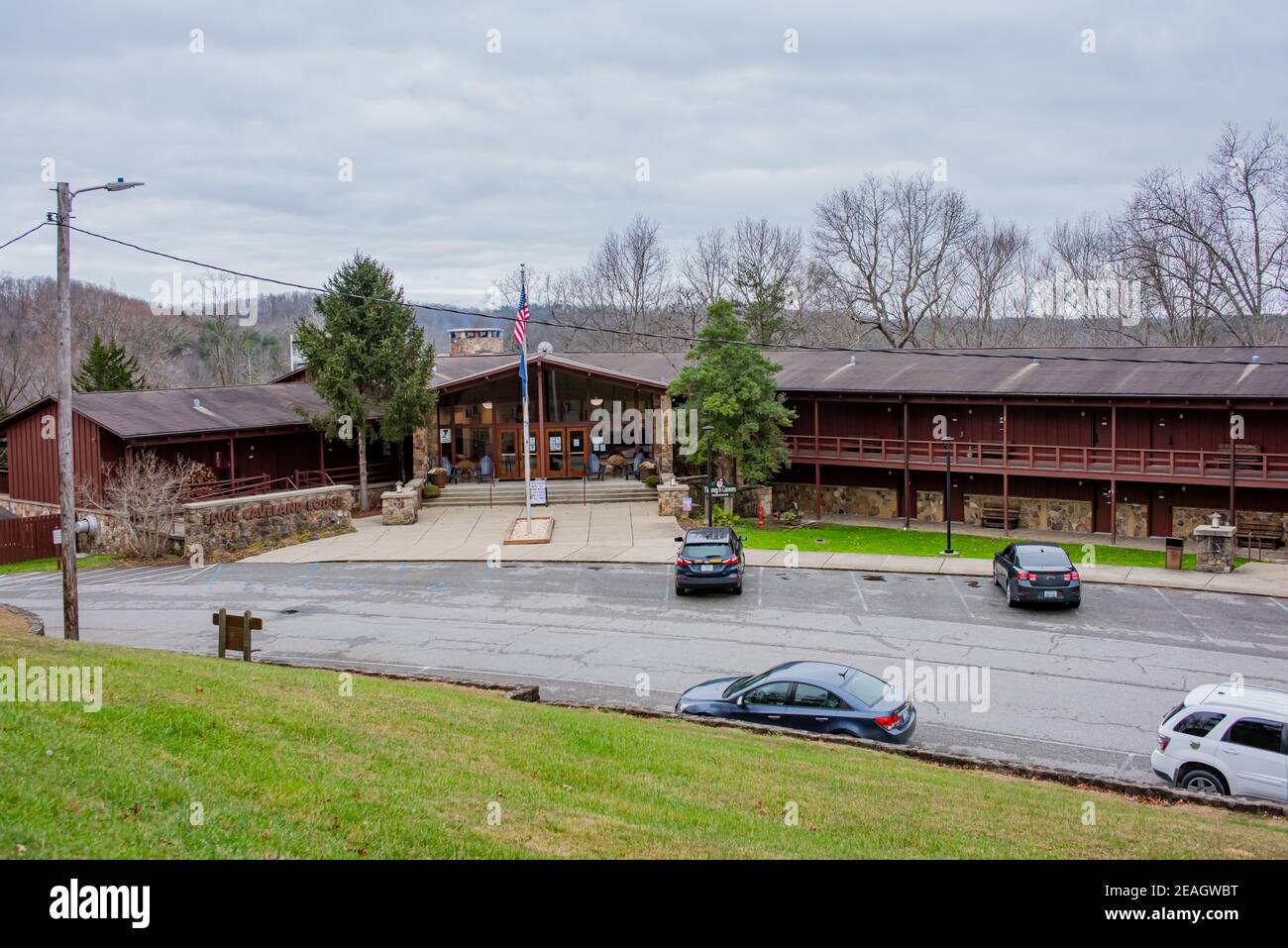 Lewis Caveland Lodge im Carter Caves State Park in Kentucky Stockfoto