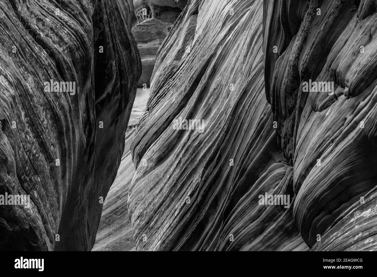 Der atemberaubend schöne schmale Slot Canyon, bekannt als Red Canyon, auch bekannt als Peek-a-Boo Canyon, in der Nähe von Kanab, Utah, USA Stockfoto