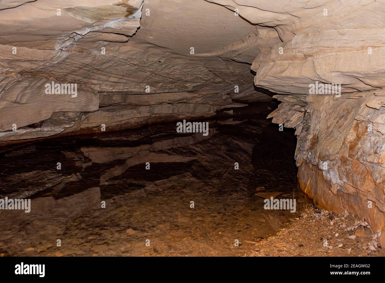 In einer Höhle im Carter Caves State Park in Kentucky Stockfoto
