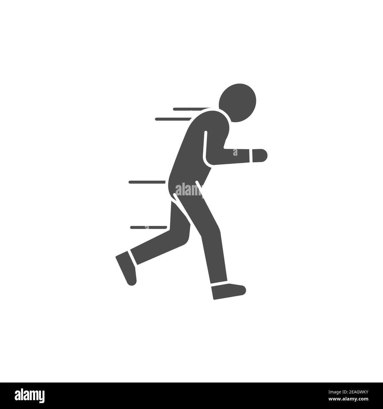Symbol für die Linienfarbe „Run Away Emotion“. Registrieren Sie sich für Webseite, mobile App, Schaltfläche, Logo Stock Vektor