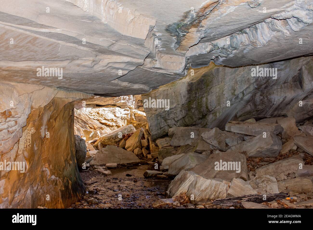 In einer Höhle im Carter Caves State Park in Kentucky Stockfoto