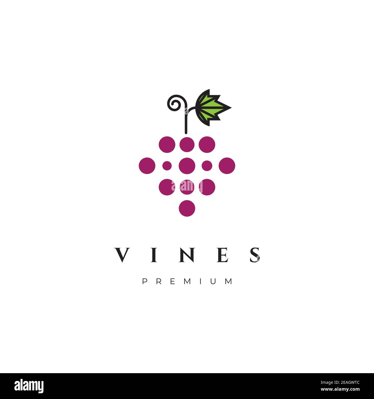 Grape Logo Design Symbol Vektor Vorlage Stock Vektor