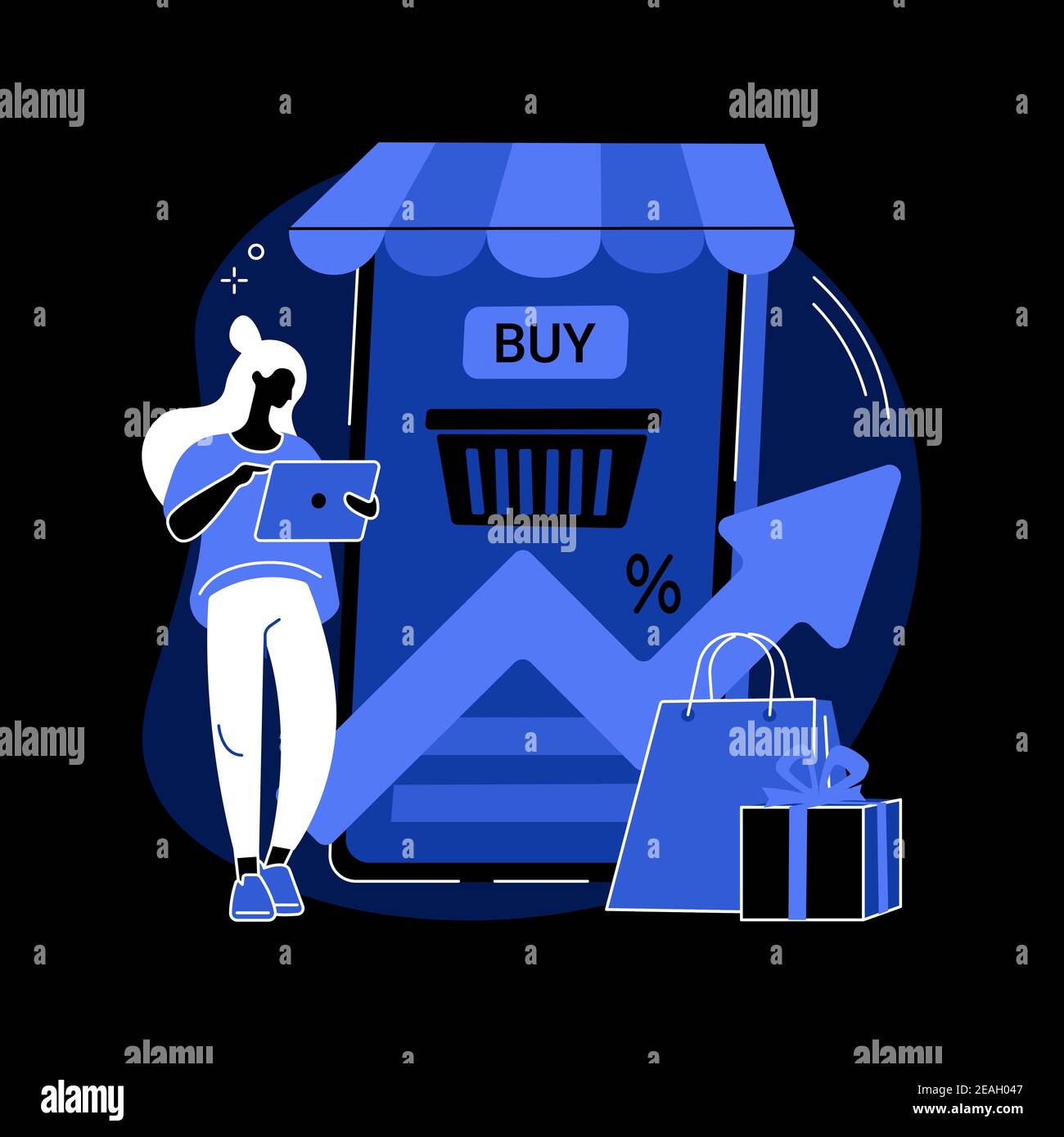 Konsumgesellschaft abstraktes Konzept Vektor Illustration. Stock Vektor