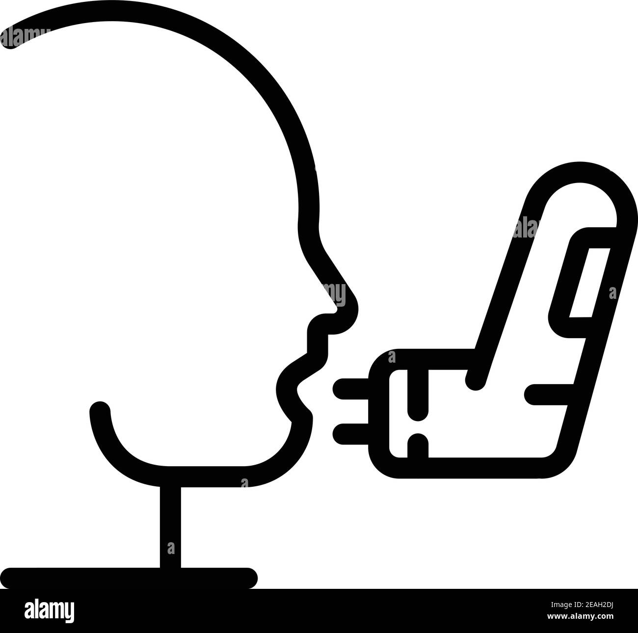 Man Inhalator-Symbol. Umriss man Inhalator Vektor-Symbol für Web-Design isoliert auf weißem Hintergrund Stock Vektor