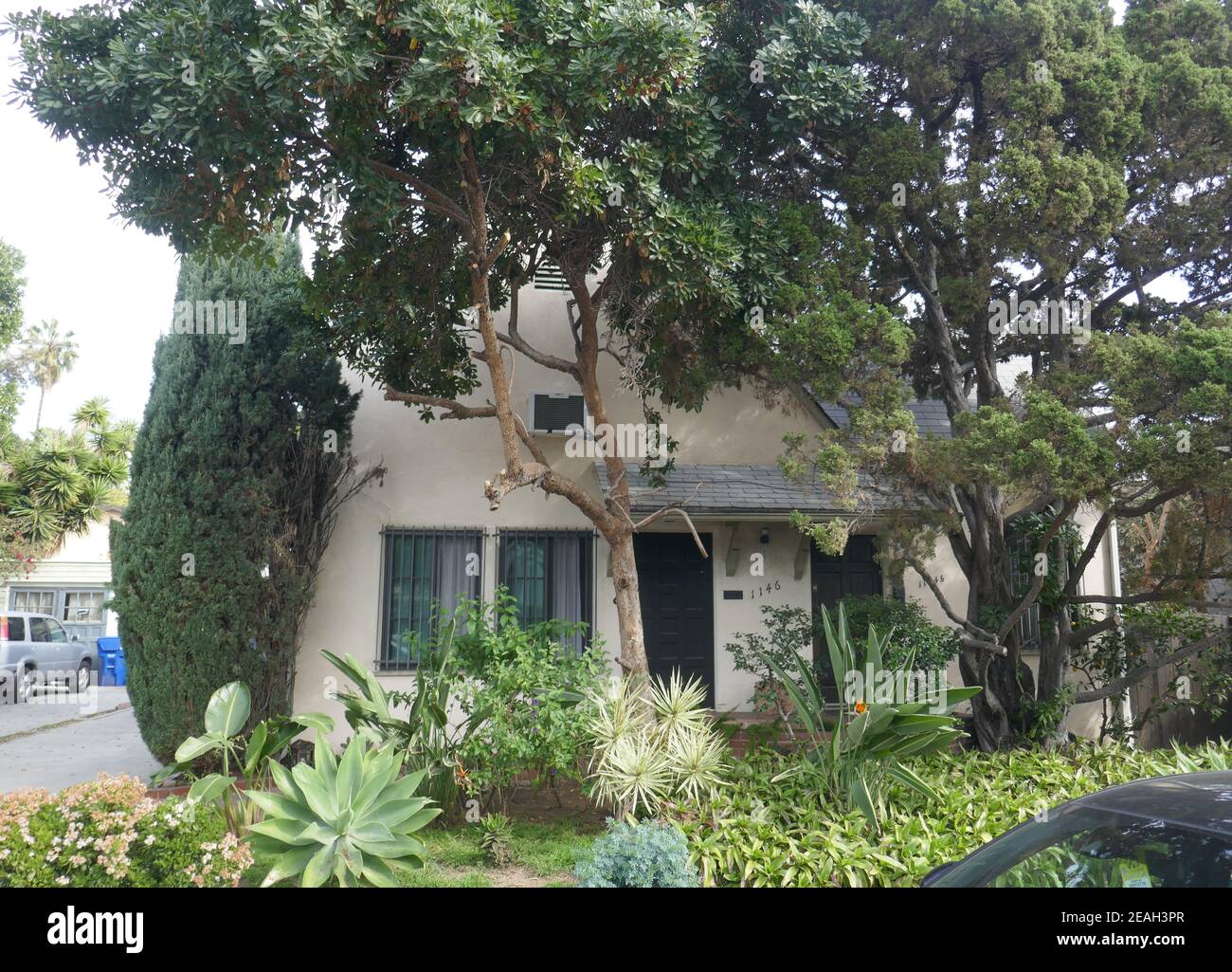 Los Angeles, California, USA 9th. Februar 2021 EINE allgemeine Sicht auf die Atmosphäre von Bela Lugosi's früherem Haus/Haus in der 1146 N. Hudson Avenue am 9. Februar 2021 in Los Angeles, Kalifornien, USA. Foto von Barry King/Alamy Stockfoto Stockfoto