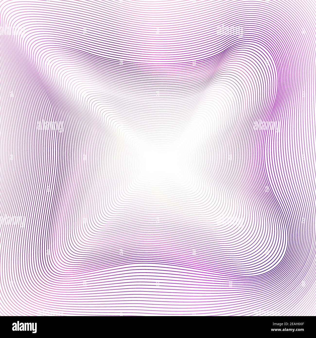 Techno gestreifter Hintergrund, lila, magenta, rosa gewellte Linien. Mehrfarbiger Verlauf. Kreative Linie Kunst Design. Abstrakt leuchtende Kurven. Vektor Stock Vektor