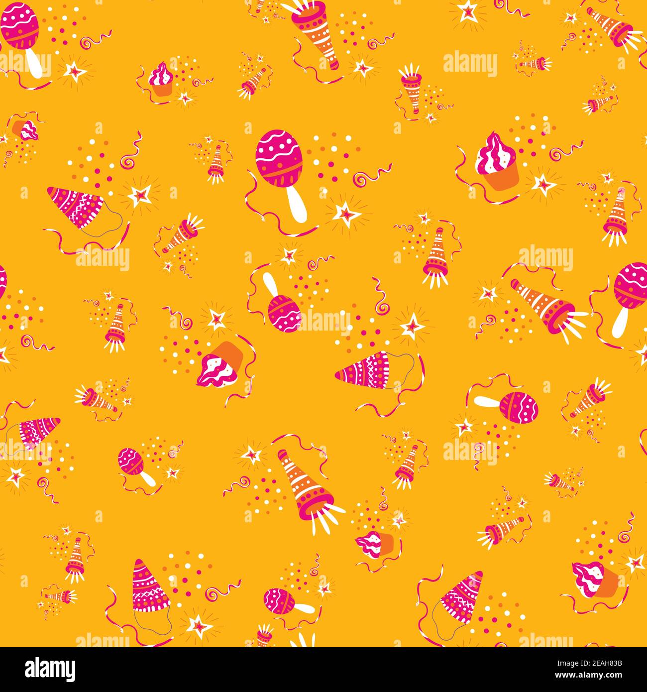 Party Spaß nahtlose Vektor-Muster Stock Vektor