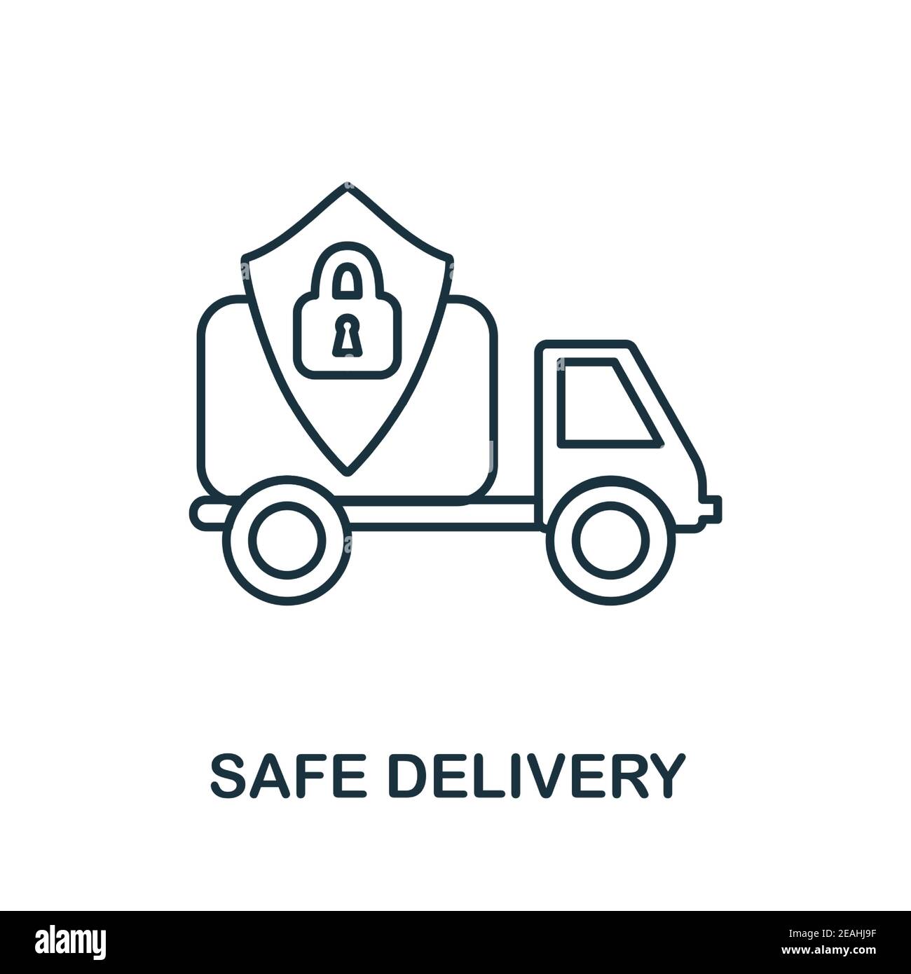 Symbol für sichere Lieferung. Einfaches Element aus der Liefersammlung. Creative Safe Delivery Icon für Webdesign, Vorlagen, Infografiken und mehr Stock Vektor