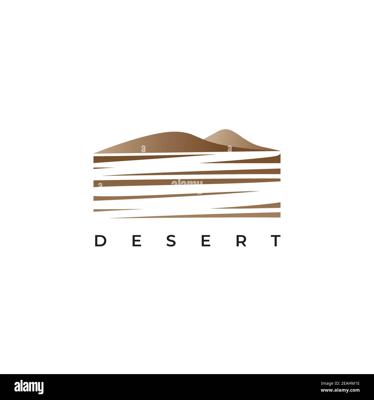 Desert Logo Design Illustration Vektor Vorlage Stock Vektor