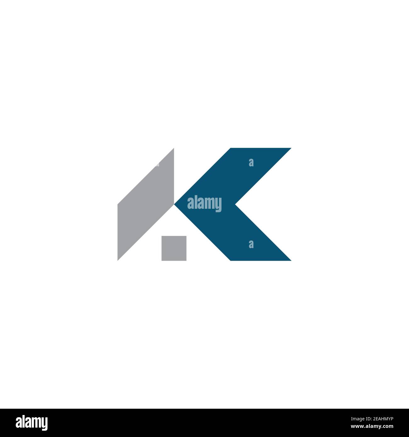 K Haus Logo Design Symbol Vektor Vorlage. Abbildung des Buchstabens K Stock Vektor