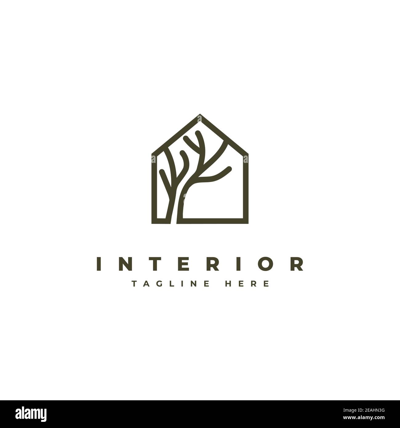 Interior Logo Design Symbol Illustration Vektor-Vorlage Stock Vektor