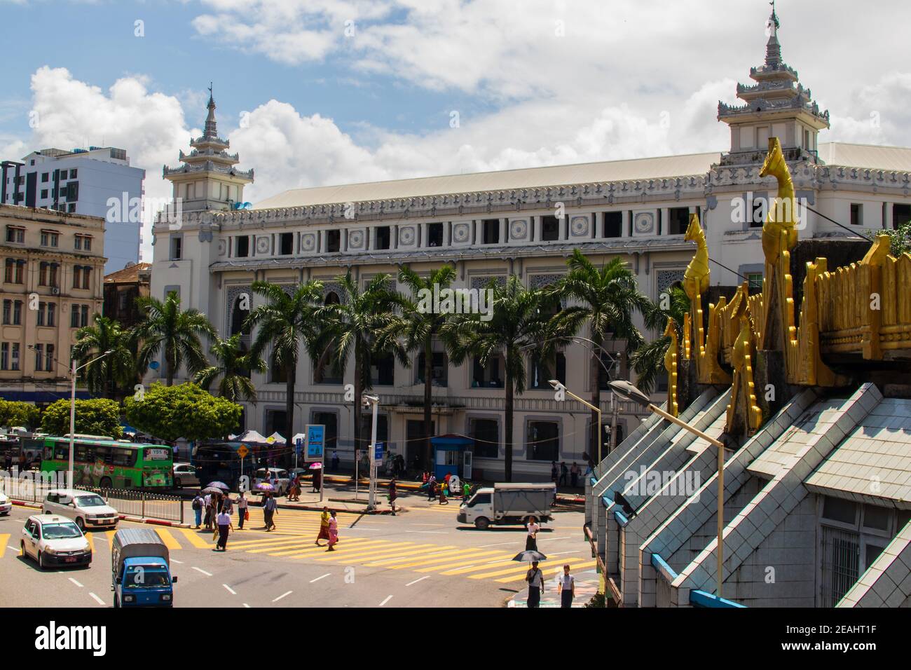 Die Straßen von Yangon Myanmar Burma Südostasien Stockfoto