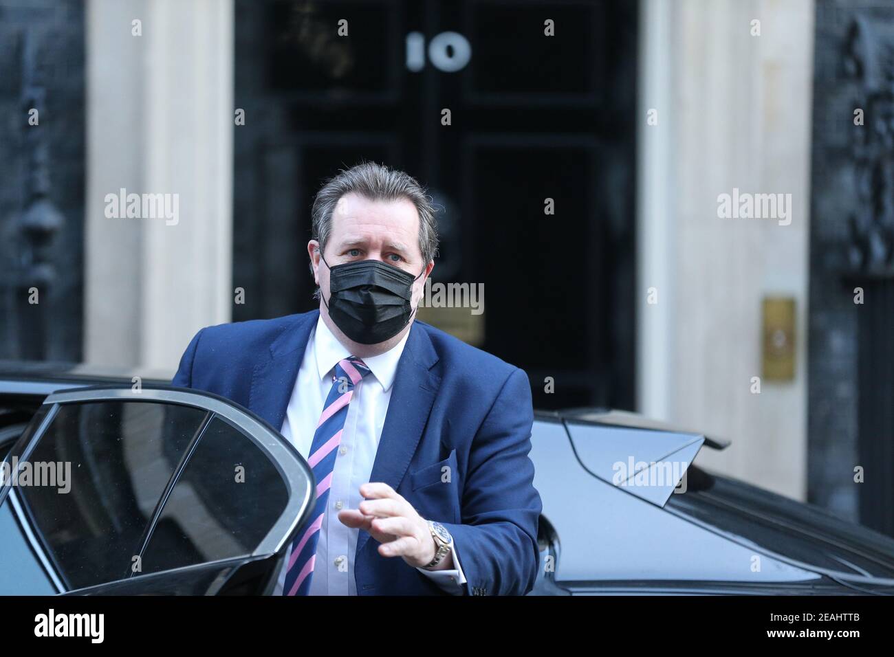 London, England, Großbritannien. Februar 2021, 10th. Britischer Parlamentarischer Finanzminister und Chief Whip MARK SPENCER in 10 Downing Street. Kredit: Tayfun Salci/ZUMA Wire/Alamy Live Nachrichten Stockfoto