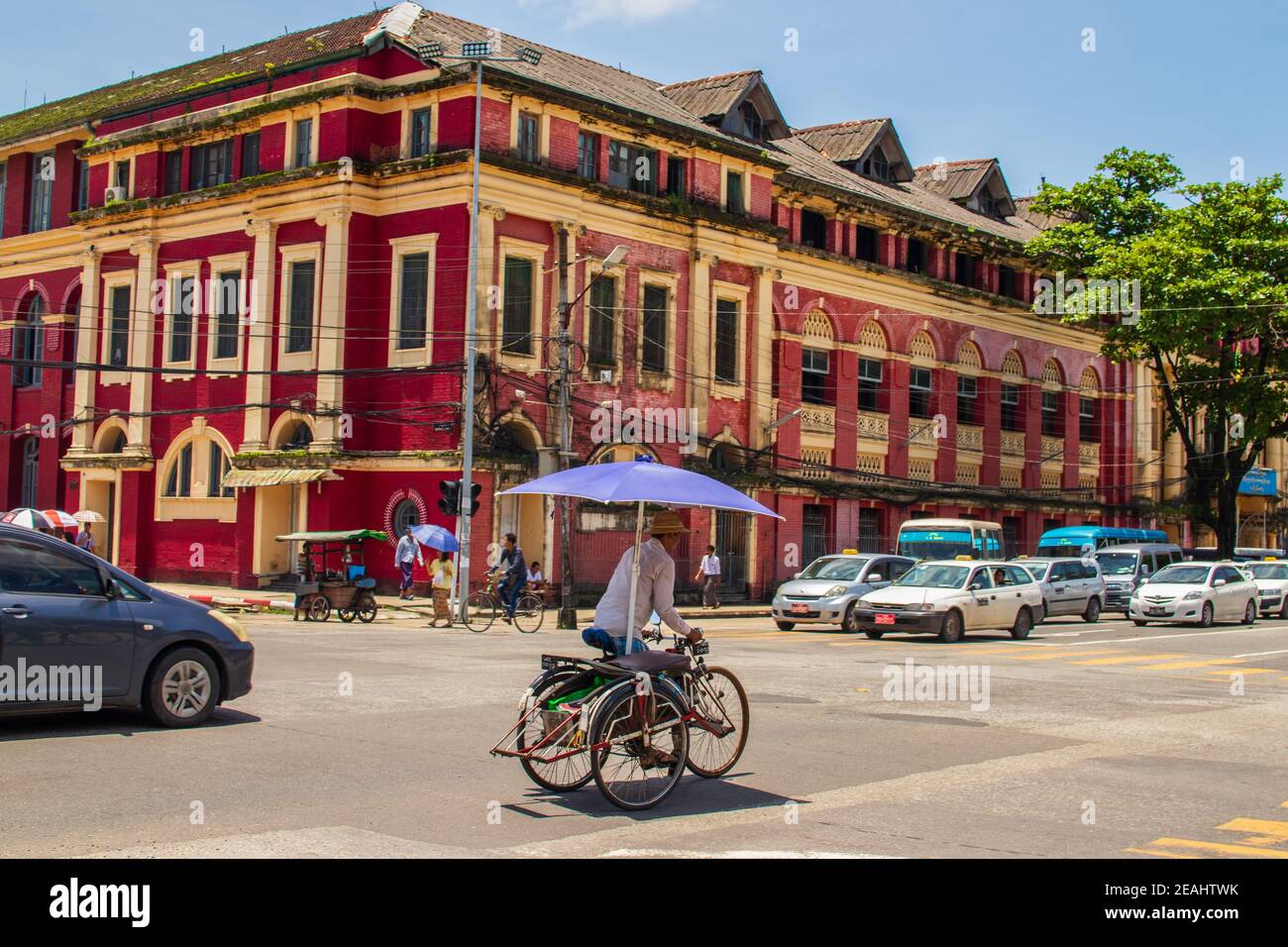 Die Straßen von Yangon Myanmar Burma Südostasien Stockfoto