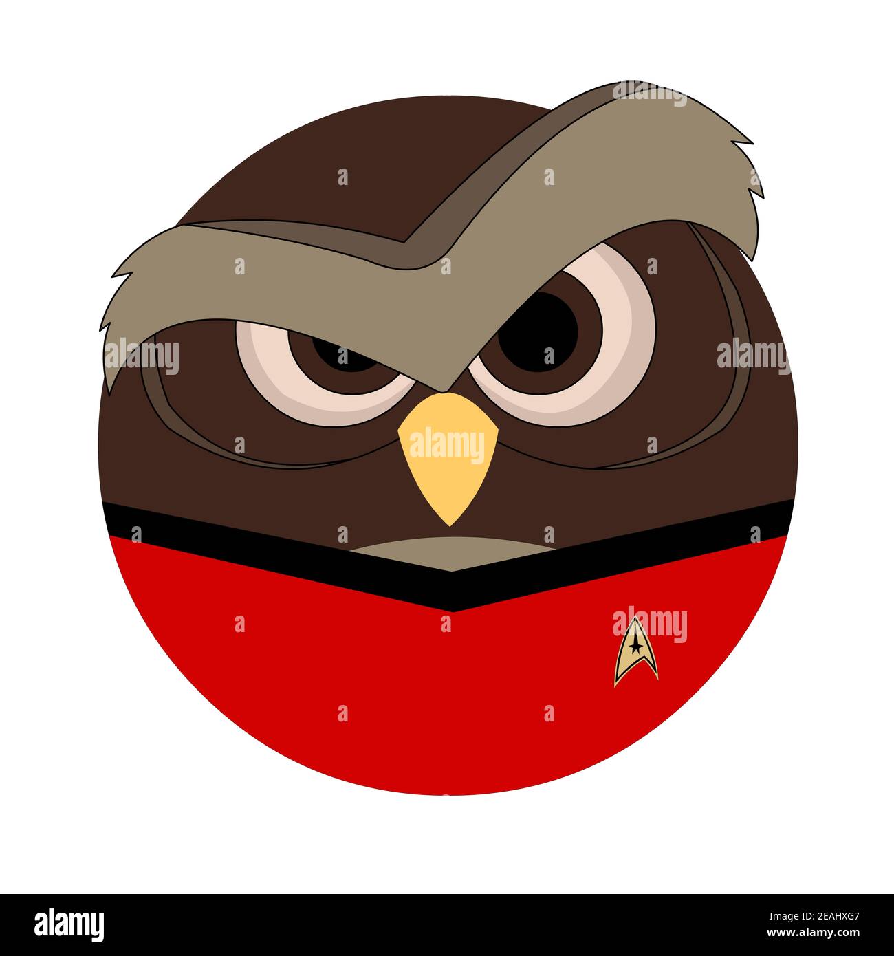 Rothemd Eule Stockfoto