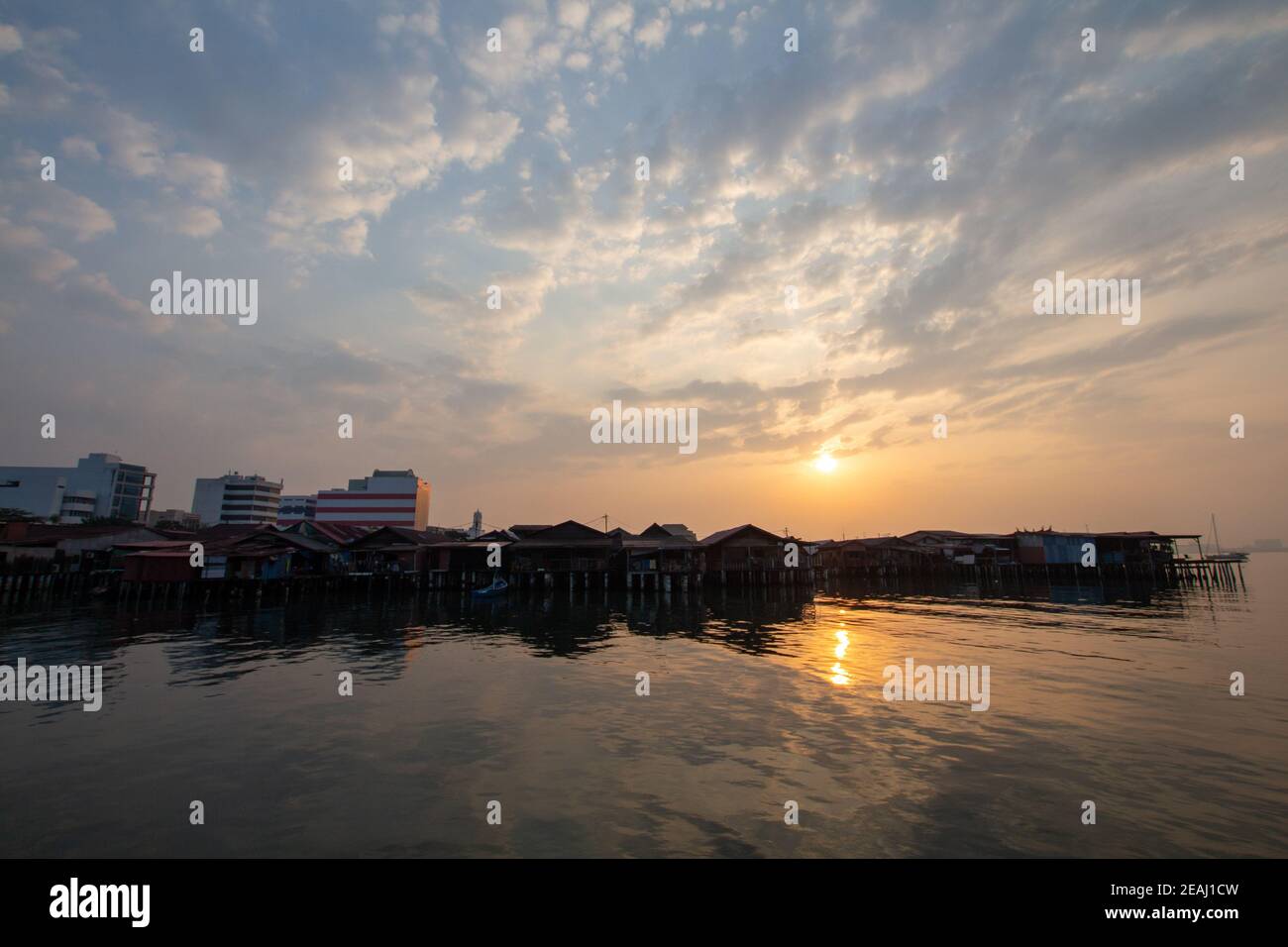 Chew Jetty Clan Steg Stelzen Holzhaus in Georgetown Stockfoto