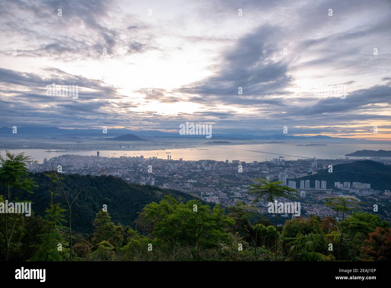Georgetown im bewölkten Morgen Stockfoto