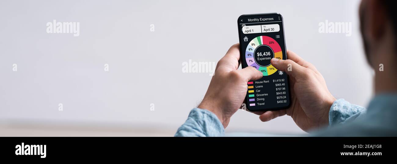 Budget Money Tracker App Stockfoto