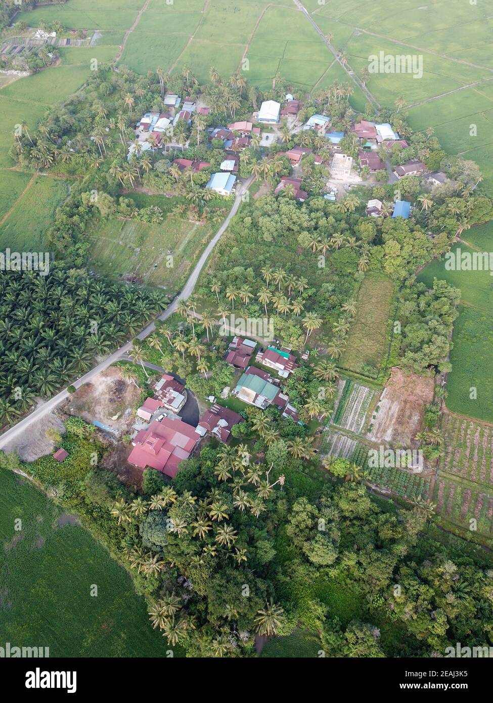 Luftaufnahme Kampung Haus Stockfoto