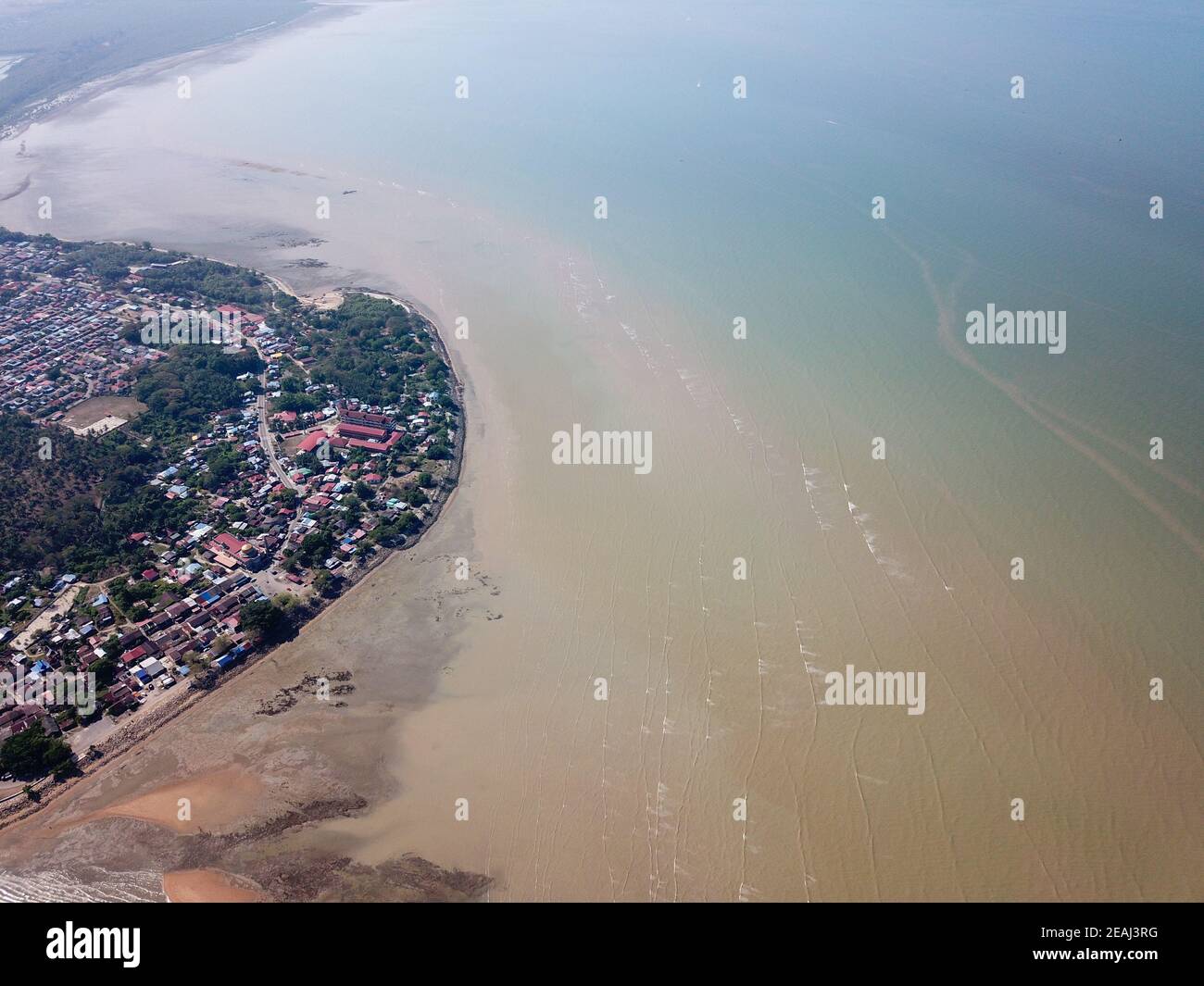 Luftaufnahme pekan Kuala Muda Stockfoto