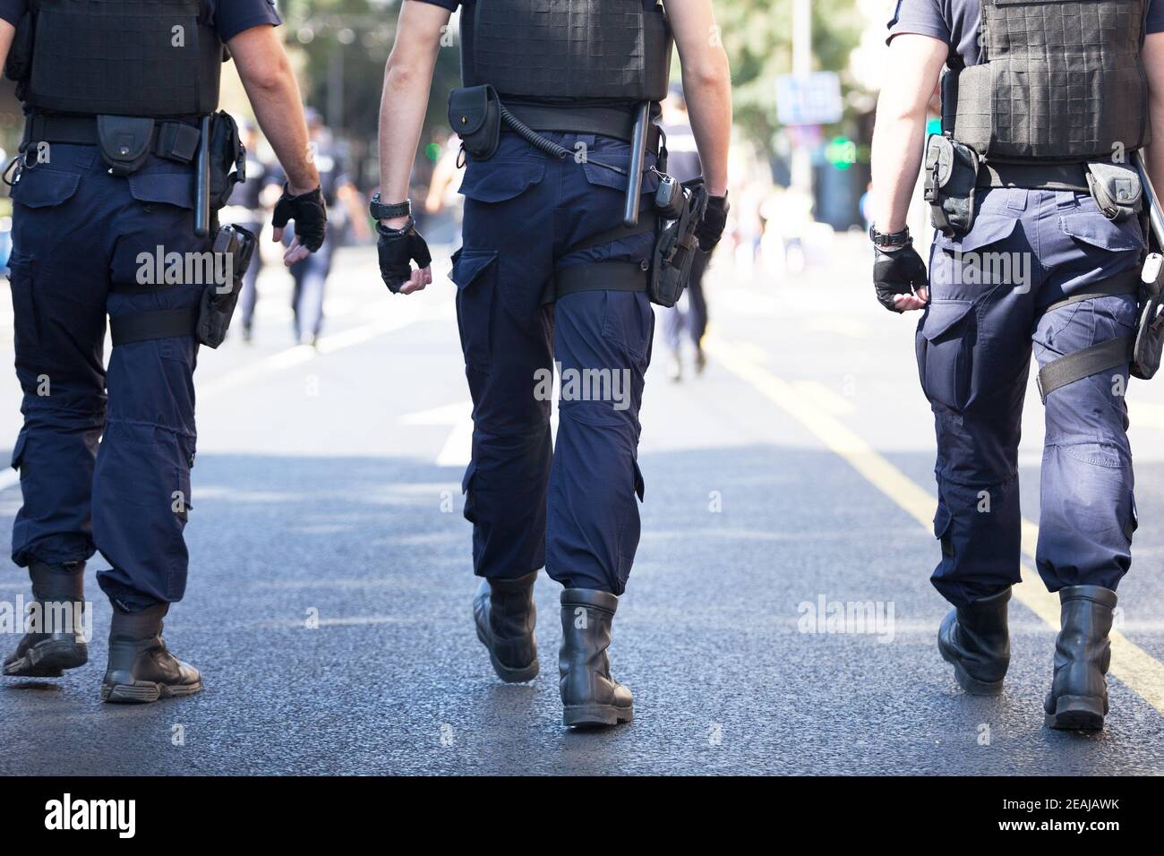 Polizisten im Dienst Stockfoto