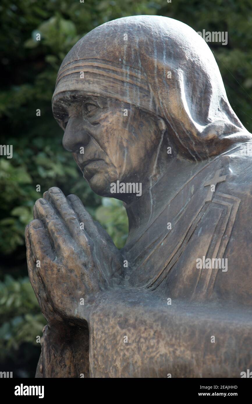 Mutter Teresa Denkmal in Skopje, Mazedonien Stockfoto