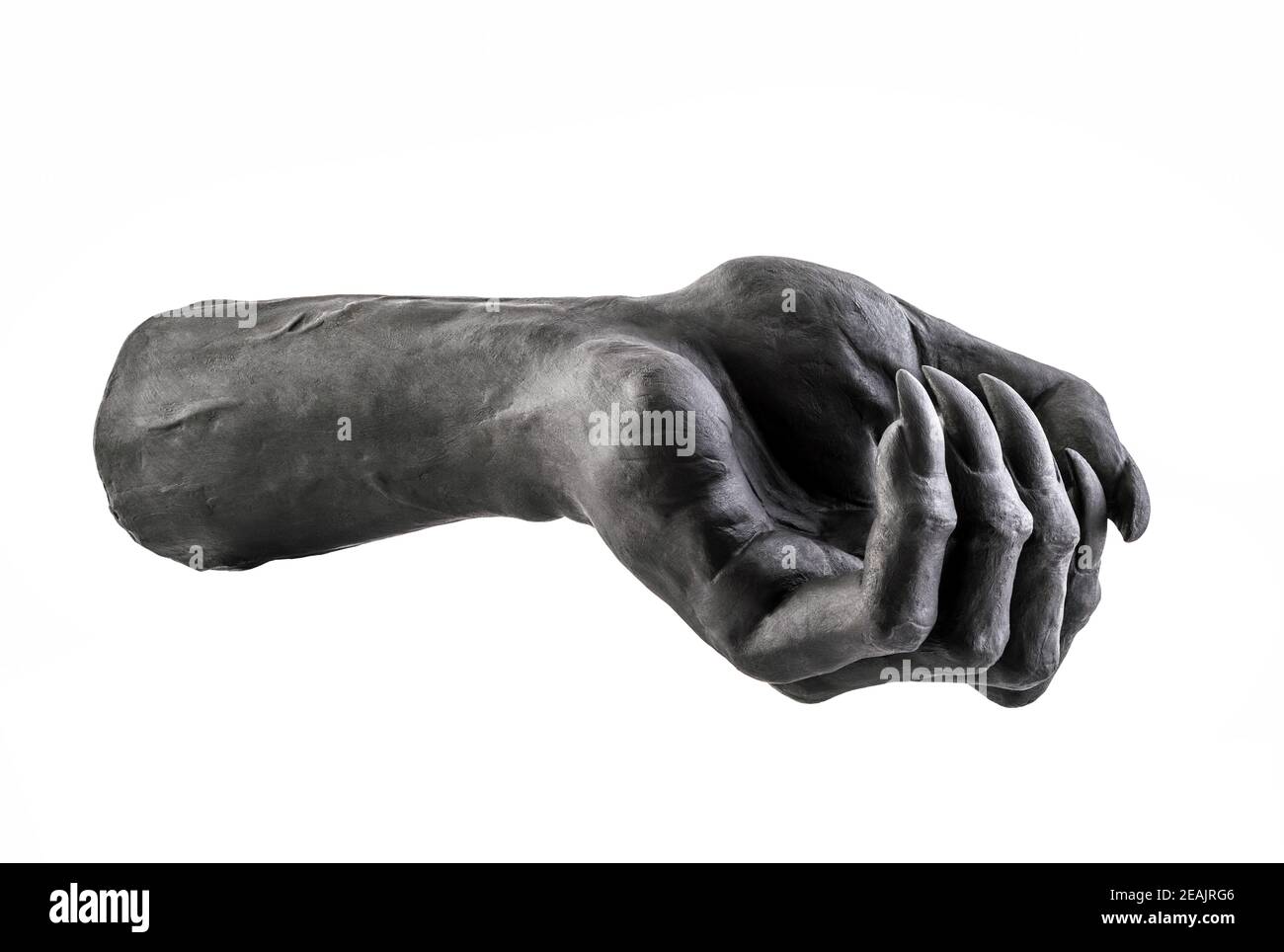 Gruselige Monster Klaue isoliert auf weißem Hintergrund Stockfoto