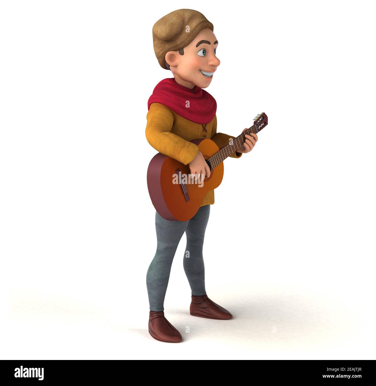 3D-Darstellung eines mittelalterlichen historischen Charakters Stockfoto