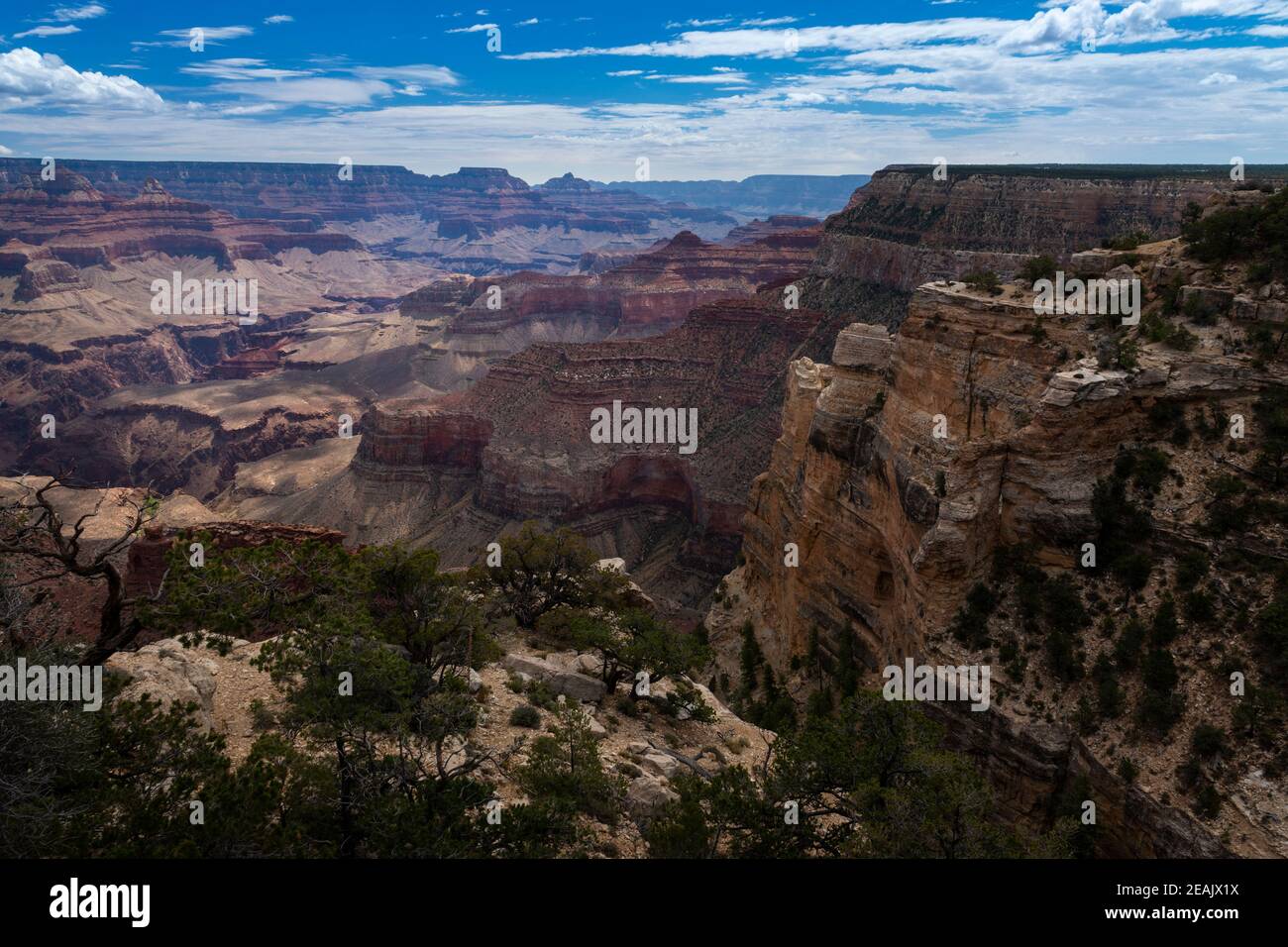 Landschaftlich schöner Blick auf den Grand Canyon, im Grand Canyon National Park, im Bundesstaat Arizona, USA Stockfoto