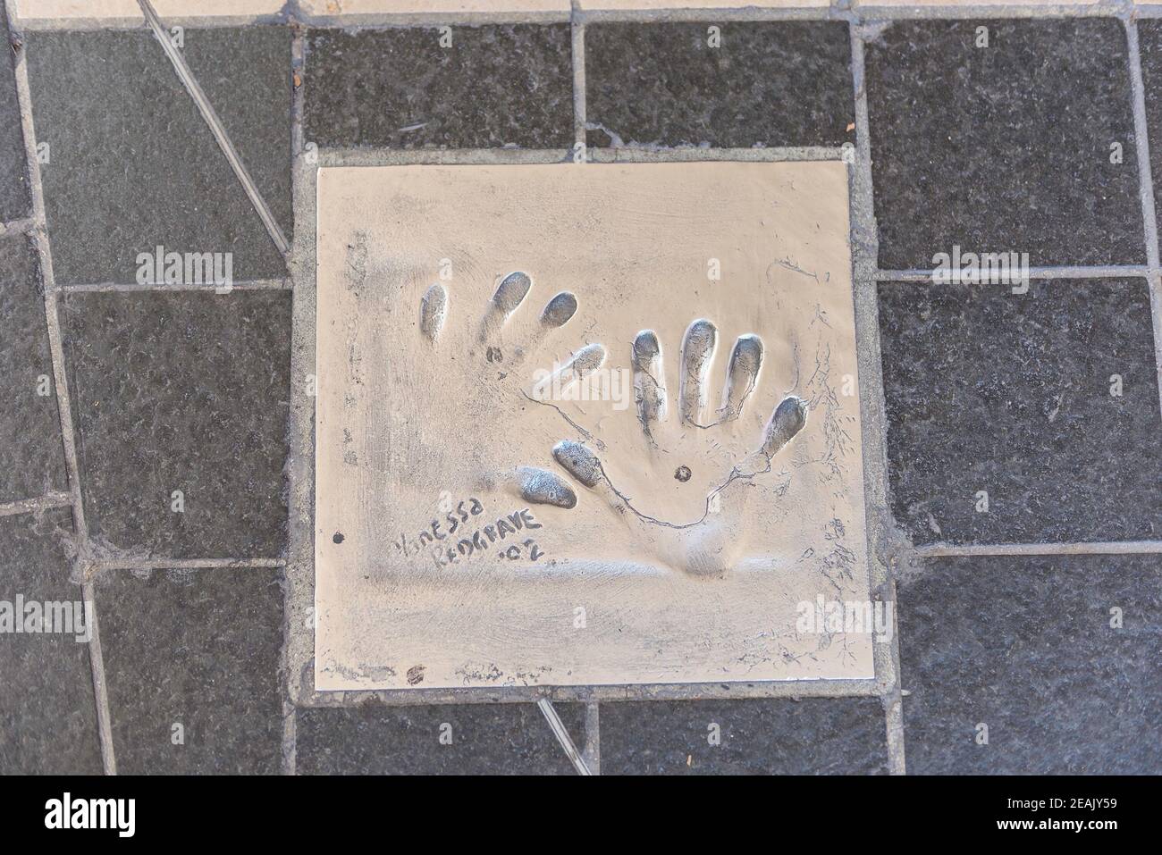 Vanessa Redgrave Handprints im Palais des Festivals, Cannes, Frankreich Stockfoto