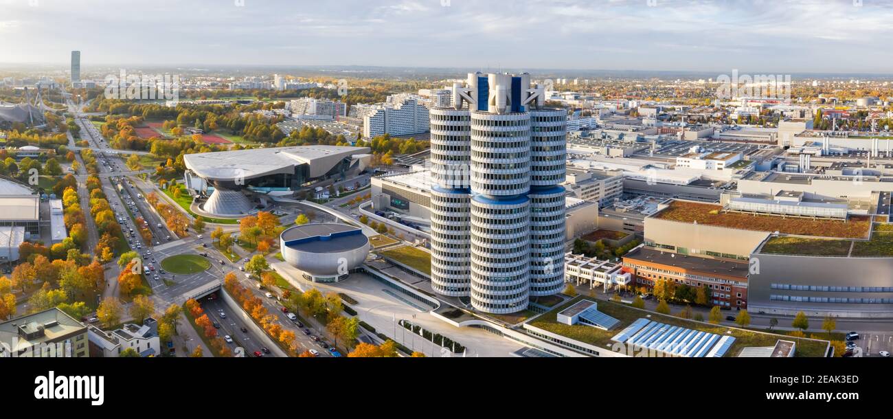 MÃ¼nchen Skyline von München Luftbild Panoramablick Foto Stadtbau Architektur Reisen Stockfoto